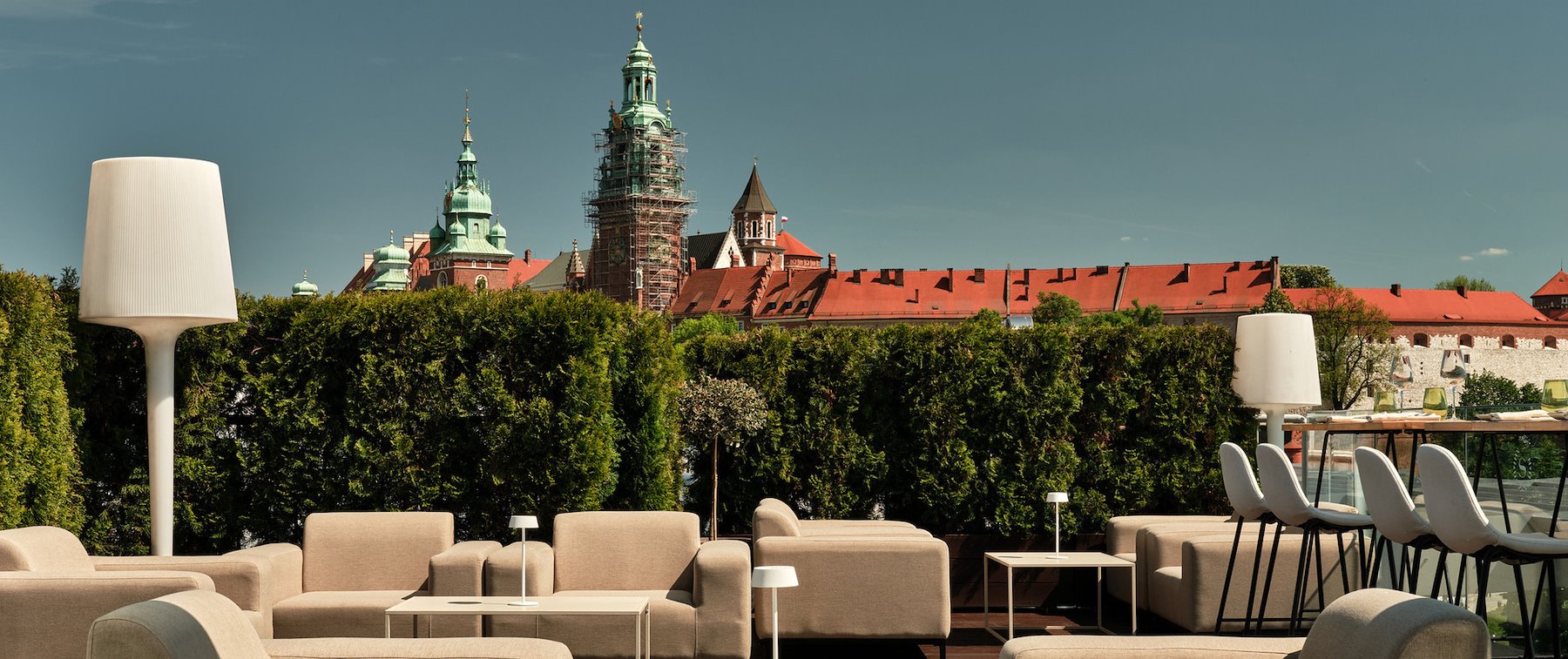 View of Wisla River from lounge area